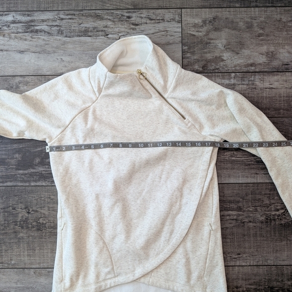Athleta Cream Zip Sweater - Picture 10 of 11